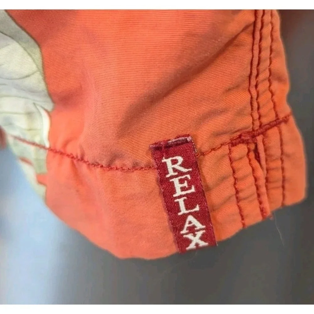 Tommy Bahama Relax XL‎ Swim Trunks Floral Nylon Orange Inside Pocket Cargo Lined